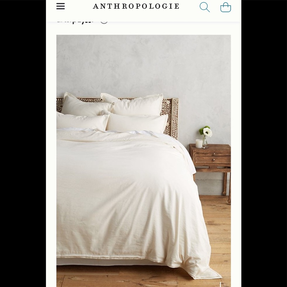 COPY - Anthropologie Linen Duvet Cover + Duvet Insert